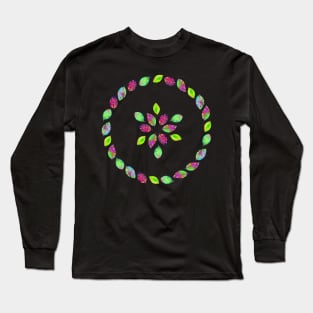 Neon leaf circle of life - color your life! Long Sleeve T-Shirt